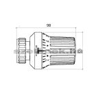 OVENTROP "Uni XD" termofej, Danfoss "klapp" körmös szorítókötéssel, fehér kivitel (1011375)
