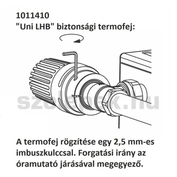 OVENTROP "Uni LHB" vandálbiztos termofej, fehér kivitel, M30x1,5 mm (1011410)