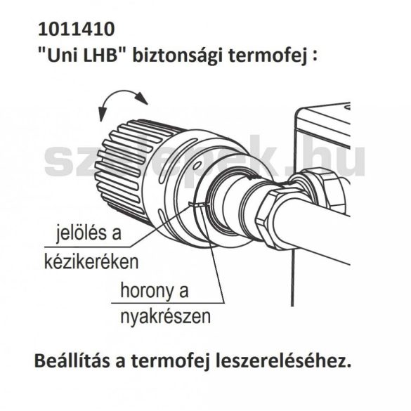 OVENTROP "Uni LHB" vandálbiztos termofej, fehér kivitel, M30x1,5 mm (1011410)