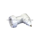 OVENTROP sarokadapter, Danfoss szelepbetéttel szerelt szelepes fűtőtestekhez, fehér (1011452)