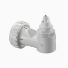 OVENTROP sarokadapter, Danfoss szelepbetéttel szerelt szelepes fűtőtestekhez, fehér (1011452)
