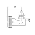 OVENTROP sarokadapter, Danfoss szelepbetéttel szerelt szelepes fűtőtestekhez, fehér (1011452)