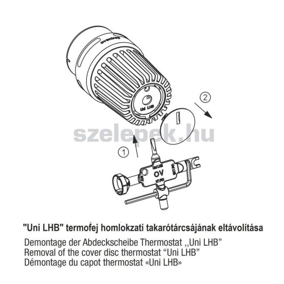 OVENTROP univerzális beállítókulcs, verz. 2008 ["Uni L" / "Uni LH" / "Uni LHB" /  "AV 6"] (1011496)