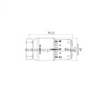 OVENTROP "Uni SH" design-termofej, standard (fehér/króm) M30x1,5 mm (1012065)
