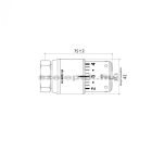 OVENTROP "Uni SH" design-termofej, nemesacél kivitelben, M30x1,5 mm (1012085)