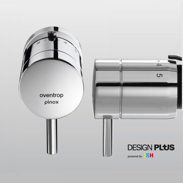 OVENTROP "pinox D" Design-termofej, Danfoss "klapp" körmös szorítókötéssel, krómozott kivitel (1012175)
