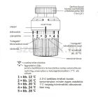 OVENTROP "vindo TD" termofej, Danfoss "klapp" típusú körmös szorítókötéssel, fehér kivitelben (1013076)