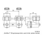 OVENTROP "Multiflex F" ZB golyóscsap-blokk, kétcsöves fűtési rendszerekhez, sarok kivitelben (1015814)
