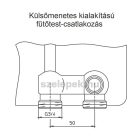 OVENTROP "Multiflex F" ZB golyóscsap-blokk, kétcsöves fűtési rendszerekhez, sarok kivitelben (1015814)