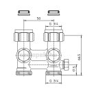 OVENTROP "Multiflex F" ZBU univerzális golyóscsap-blokk, egyenes kivitelben (1015943)