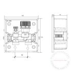 OVENTROP  "Unibox E-RTL" termosztatikus szabályozó padlófűtéshez, PN10, fehér műanyag takarólemezzel (1022731)
