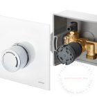 OVENTROP "Unibox-RTL" termosztatikus szabályozó padlófűtéshez, PN10, fehér, edzett üveg takarólemezzel (1022750) 
