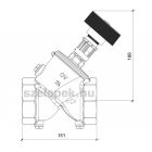 OVENTROP DN65 (2 1/2") "Hydrocontrol VTR" beszabályozó szelep, PN25, mérőszelepek nélkül, belsőmenetes kivitelben (1060120)