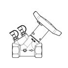 Oventrop DN40 "Hydrocontrol V" beszabályozó szelep, PN25, BB, kvs=28,7, -20 ... 150 ºC (1062412)