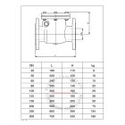 OVENTROP DN40 visszacsapó csappantyú, karimás kivitelben, PN16, szürkeöntvény szelepházzal (1073049)