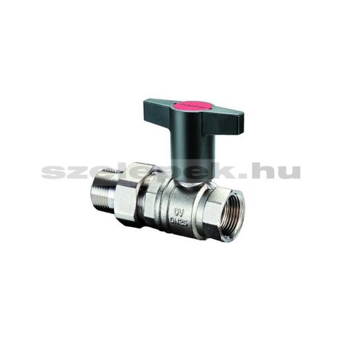   OVENTROP D32 "Optibal" golyóscsap, PN16, hosszabbított kivitelű műanyag fogantyúval, kónuszos menetes toldattal és hollandival szerelt külső- / belsőmenetes (KBH) kivitelben (1075710)