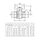 OVENTROP DN20 "Optibal" golyóscsap, PN16, kvs=43,0; szárnyas fém fogantyúval, belsőmenetes (BB) kivitelben (1076106)