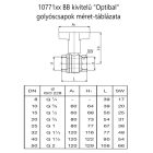 OVENTROP DN10 "Optibal" golyóscsap, PN16, kvs=8,8; műanyag fogantyúval, BB kivitelben (1077103)
