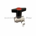 OVENTROP DN15 "Optibal" golyóscsap, PN16, hosszabbított kivitelű műanyag fogantyúval, G1/4 menetes csatlakozású ürítő szeleppel, belsőmenetes (BB) kivitelben (1077804)