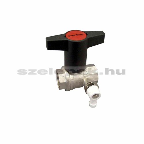   OVENTROP DN20 "Optibal" golyóscsap, PN16, hosszabbított kivitelű műanyag fogantyúval, G1/4 menetes csatlakozású ürítő szeleppel, belsőmenetes (BB) kivitelben (1077806)