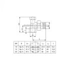 OVENTROP DN15 (1/2") "Combi 2" visszatérő fűtőtestszelep, PN10, sarok kivitel (1091062)