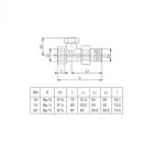 OVENTROP DN10 (3/8") "Combi 2" visszatérő fűtőtestszelep, PN10, egyenes kivitel (1091161)