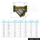 OVENTROP DN8 szennyfogó szűrő, PN25, belsőmenetes kivitelben, kvs=2,0, [-10…+150]°C (1120202)
