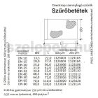 Szűrőbetét DN25 méretű, BB kivitelű Oventrop szennyfogó szűrőkhöz (1123008)