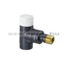 OVENTROP DN15 (1/2") anracit, sarok "E" típusú, exkluzív fűtőtestszelep, PN10, M30 x 1,5 mm (1163032)