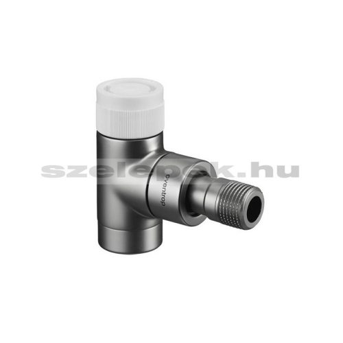   OVENTROP DN15 (1/2") nemesacél, sarok "E" típusú, exkluzív fűtőtestszelep, PN10,  M30 x 1,5 mm (1163082)