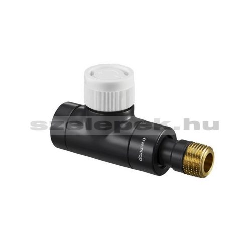   OVENTROP DN15 (1/2") antracit, egyenes, "E" típusú, exkluzív fűtőtestszelep, PN10, M30 x 1,5 mm (1163132)