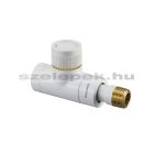 OVENTROP DN15 (1/2") fehér, egyenes, "E" típusú, exkluzív fűtőtestszelep, PN10, M30 x 1,5 mm (1163162)