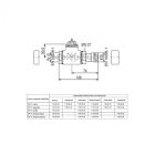 OVENTROP DN15 (1/2") fehér, egyenes, "E" típusú, exkluzív fűtőtestszelep, PN10, M30 x 1,5 mm (1163162)
