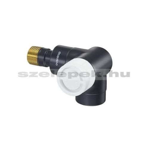   OVENTROP DN15 (1/2") antracit, térsarok jobbos, "E" típusú, exkluzív fűtőtestszelep, PN10, M30x1,5 mm (1163433)