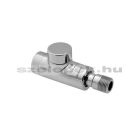 OVENTROP DN15 (1/2") krómozott, egyenes, "Combi E" típusú, exkluzív visszatérő fűtőtest-szelep, PN10 (1167052)