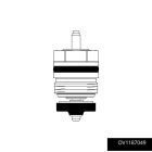 Szelepbetét Oventrop M30x1,5 mm-es, DN20 / DN25 / DN32  méretű, nagy átfolyási teljesítményű termosztatikus radiátorszelepekhez (1187049)