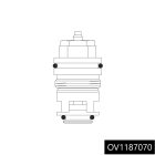 Speciális szelepbetét Oventrop M30x1,5 mm-es termosztatikus radiátorszelepekhez, fordított áramlási irányhoz (1187070)