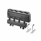 OVENTROP DN25 "Regumat" moduláris osztó-gyűjtő acélból, 4 db Regumat modul-egységhez