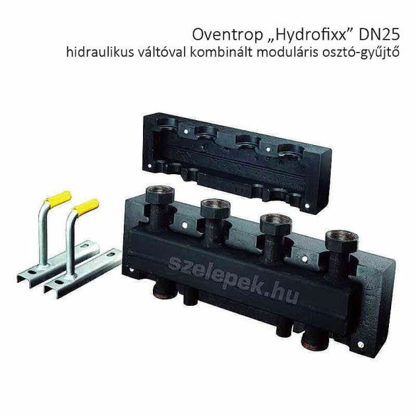OVENTROP DN25 "Hydrofixx" hidraulikus váltóval kombinált moduláris osztó-gyűjtő, acélból, 2 db "Regumat" modul beépítéséhez (1351698)