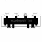 OVENTROP DN25 "Hydrofixx" hidraulikus váltóval kombinált moduláris osztó-gyűjtő, acélból, 2 db "Regumat" modul beépítéséhez (1351698)