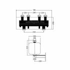 OVENTROP DN32 "Hydrofixx" hidraulikus váltóval kombinált moduláris osztó-gyűjtő, acélból, 2 db "Regumat" modul beépítéséhez (1351758)