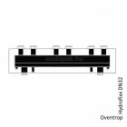 OVENTROP DN32 "Hydrofixx" hidraulikus váltóval kombinált moduláris osztó-gyűjtő, acélból, 3 db "Regumat" modul beépítéséhez (1351759)