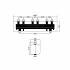 OVENTROP DN32 "Hydrofixx" hidraulikus váltóval kombinált moduláris osztó-gyűjtő, acélból, 3 db "Regumat" modul beépítéséhez (1351759)