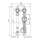 OVENTROP DN32 "Regumat S-180" fűtővíz keringető modul, szivattyú nélkül, kvs=9,8 (1355075)