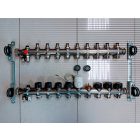 OVENTROP "Multidis SF" 9 körös nemesacél osztó-gyűjtő, PN6, DN1", körönkénti kulcsos előbeállítással (1405559)