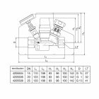 OVENTROP DN25 "Aquastrom T plus" beszabályozó- és szabályozószelep cirkulációs vezetékeihez, PN16, belsőmenetes kivitelben (4205508)