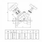 OVENTROP DN15 "Aquastrom C" beszabályozó szelep cirkulációs vezetékekhez, PN16, belsőmenetes kivitel (4208104)