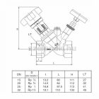 OVENTROP DN32 "Aquastrom C" beszabályozó szelep cirkulációs vezetékekhez, PN16, belsőmenetes kivitel (4208110)