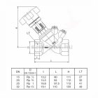 OVENTROP DN15 "Aquastrom C" beszabályozó szelep cirkulációs vezetékekhez, PN16, belsőmenetes kivitelben (4208152)