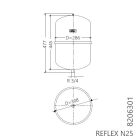 REFLEX "N 25" típusjelű membrános tágulási tartály, 25 literes, P 4,0 bar, szürke színben (8206301)